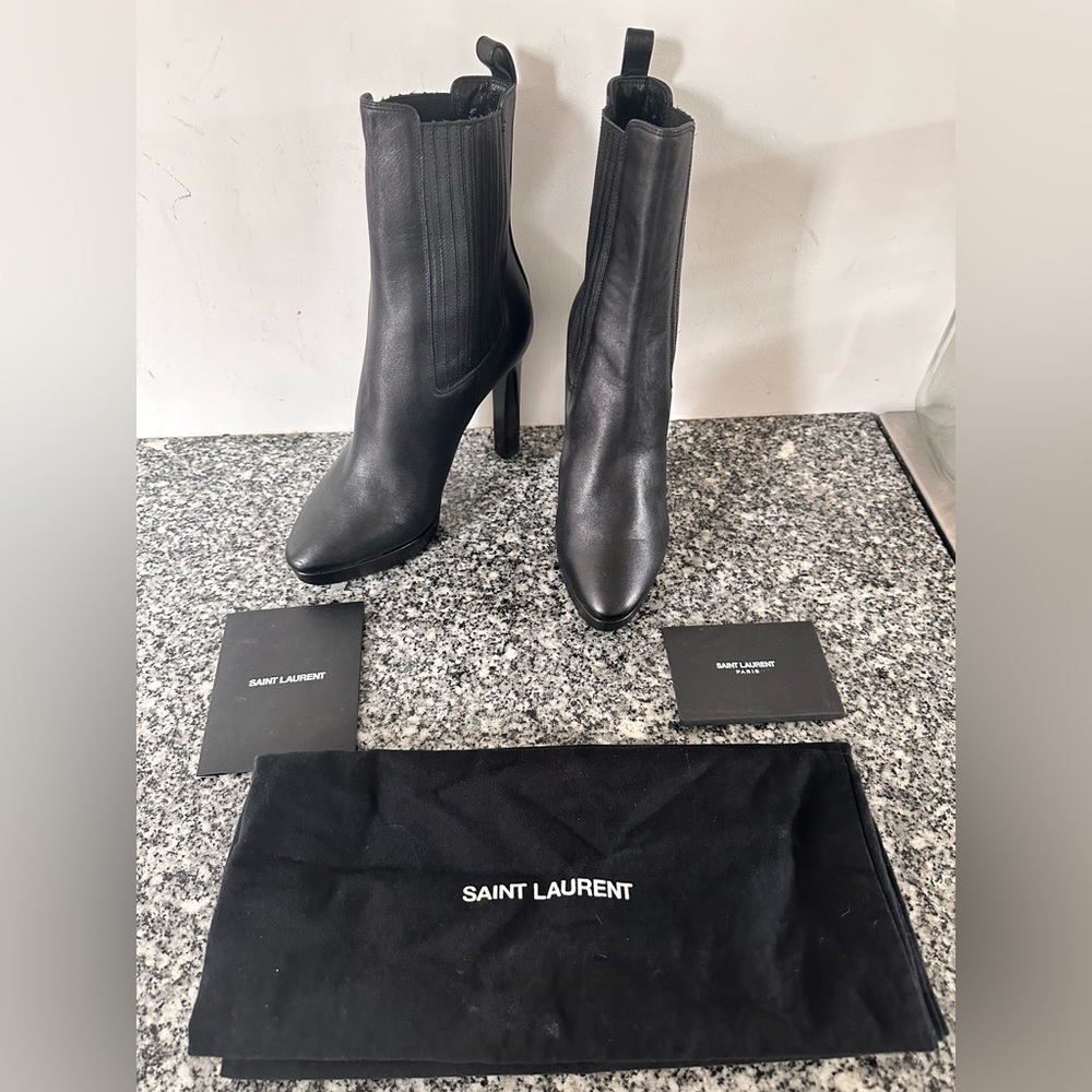 NWT YSL Saint Laurent Hall 105 Chelsea Boots - Black - 6.5 US - No Box - Picture 2 of 7